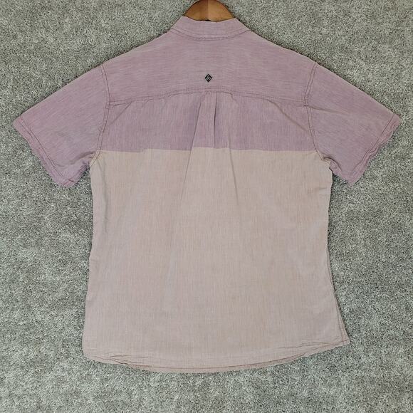 Prana Purple Slim Fit Color Block Collared Button Down Shirt Mens Size XL - Picture 8 of 8